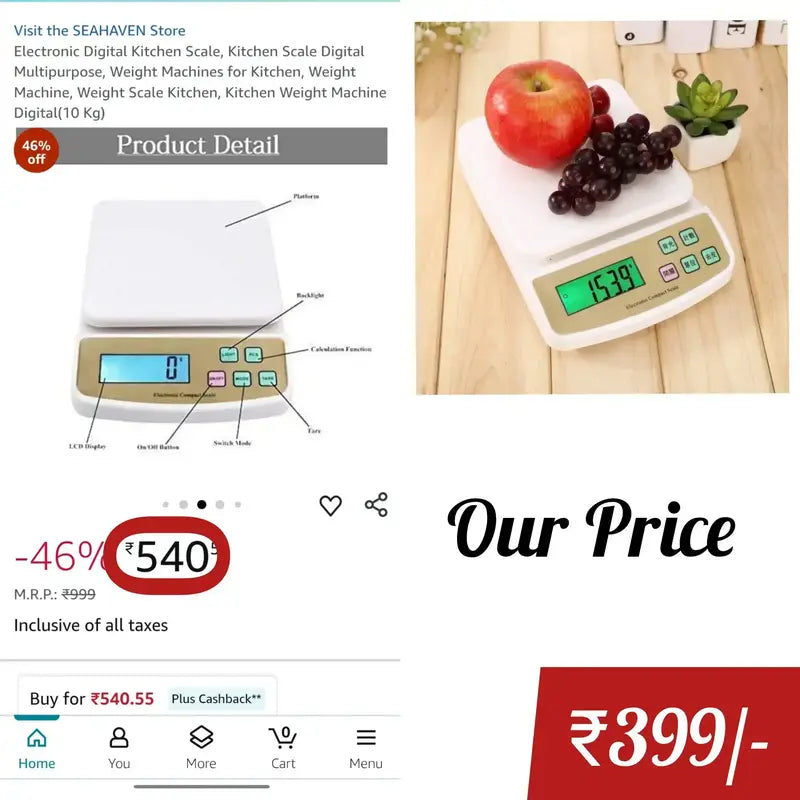 Multi Purpose Digital Kitchen Scale