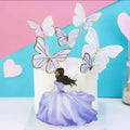 Girl and Butterflies Theme Topper