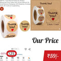 Thank you Sticker(500 Count)
