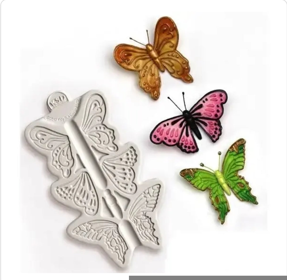 Butterfly in Row Silicone Mould
