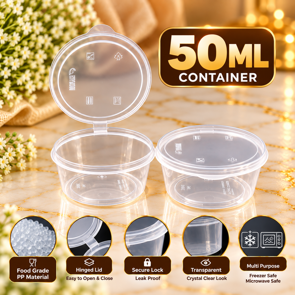 DAKON 50ml Round Container