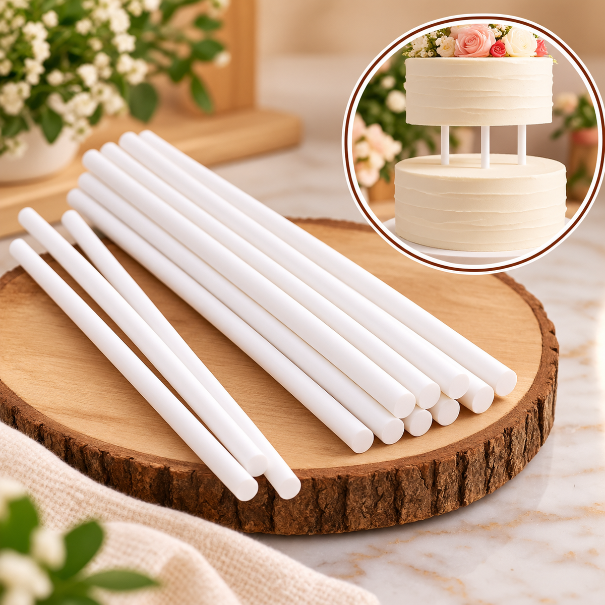 Dowels For Two Tier Cake(8pcs)Set