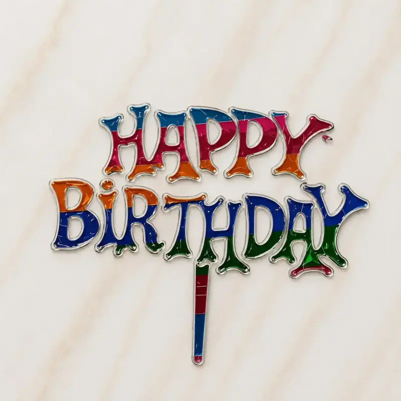 Happy Birthday Small Multicolour Tag