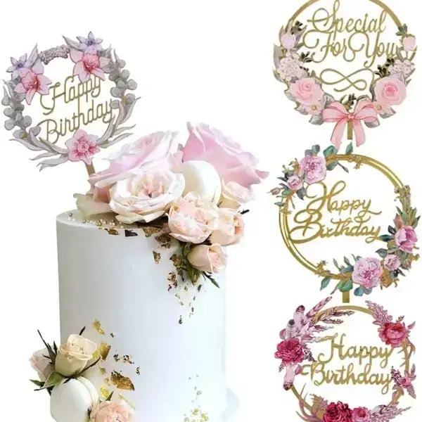 Happy Birthday Flower Topper