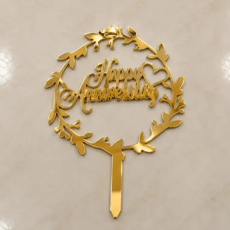 Premium Happy Anniversary 5inch Topper