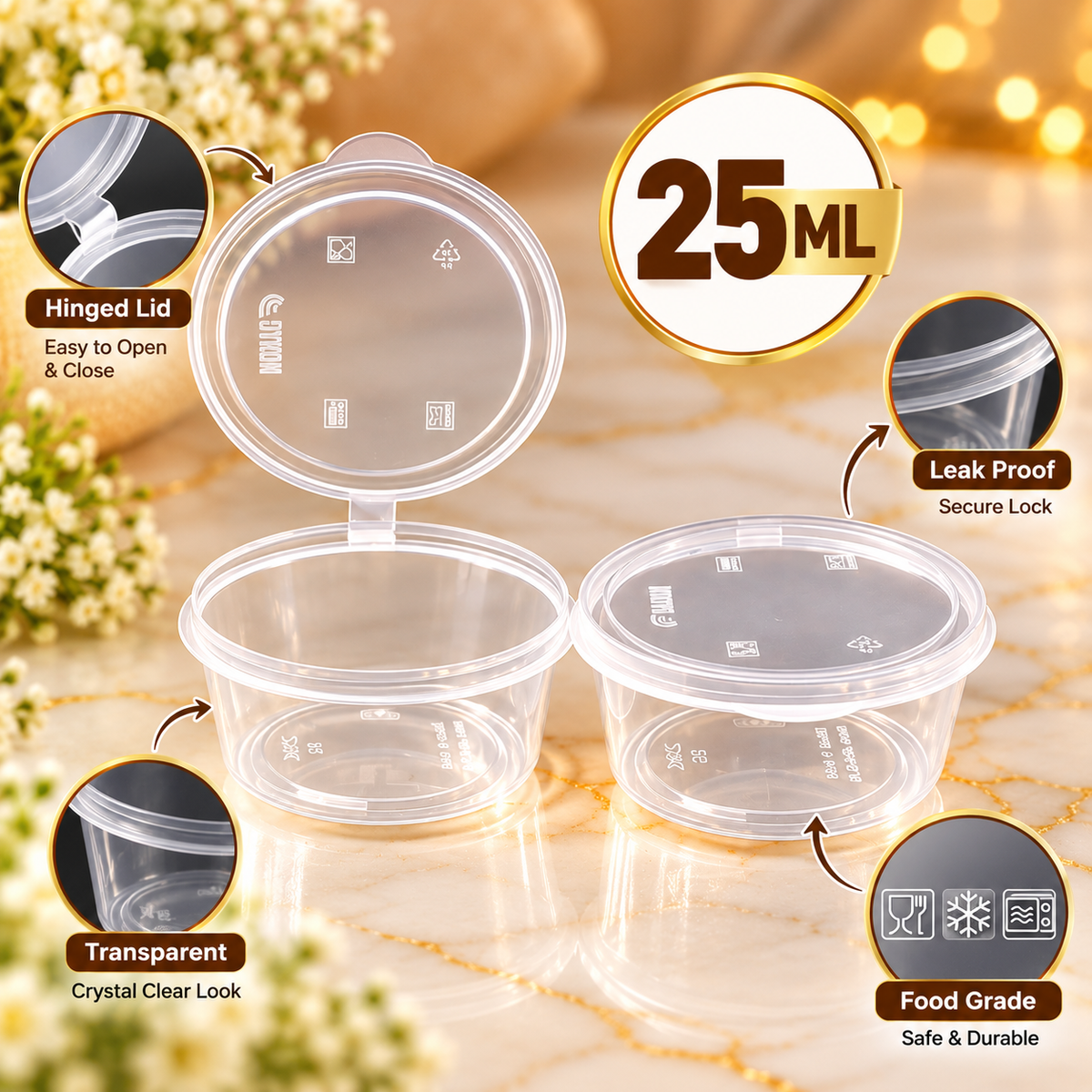 DAKON 25ml Round Container