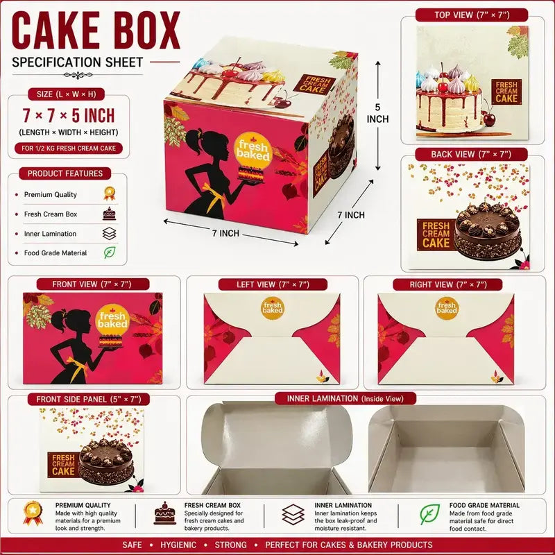 1/2kg Box(7*7*5inch)|MOQ-11 Boxes