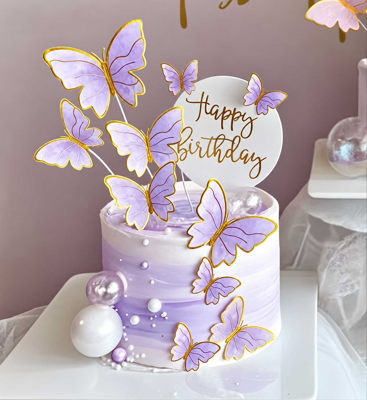 Butterfly With Stem (10pcs) Set