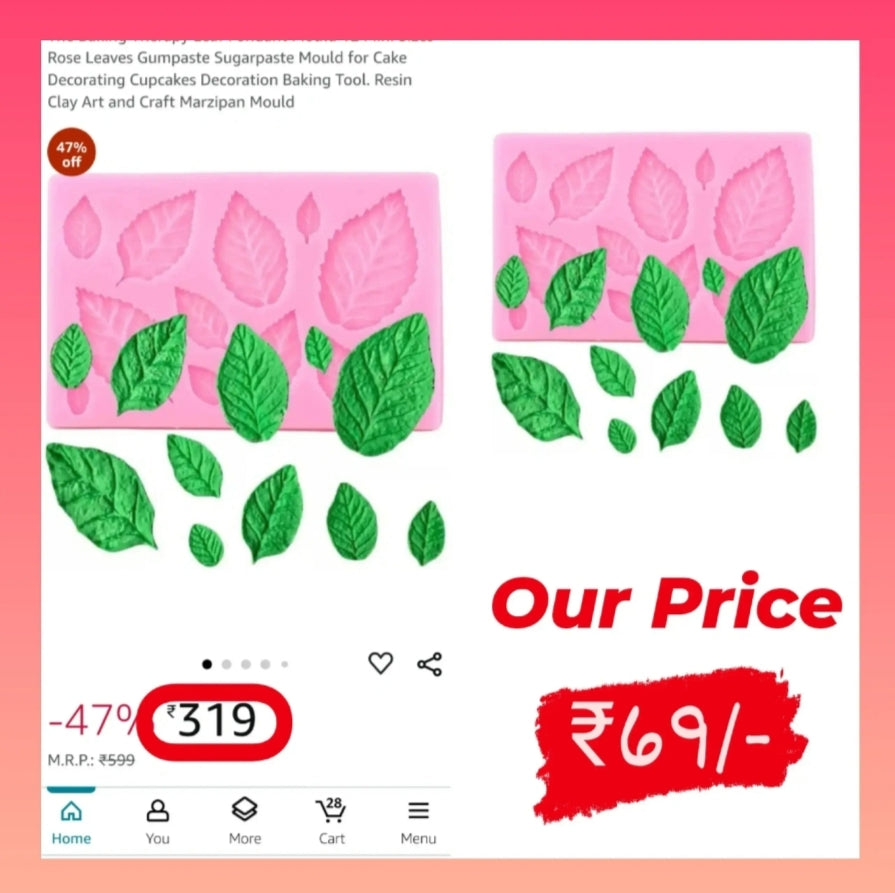 Leaves 12 in 1 Silicone Mould