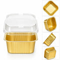 Square Gold Foil Baking Cup with Lid(MOQ 5)