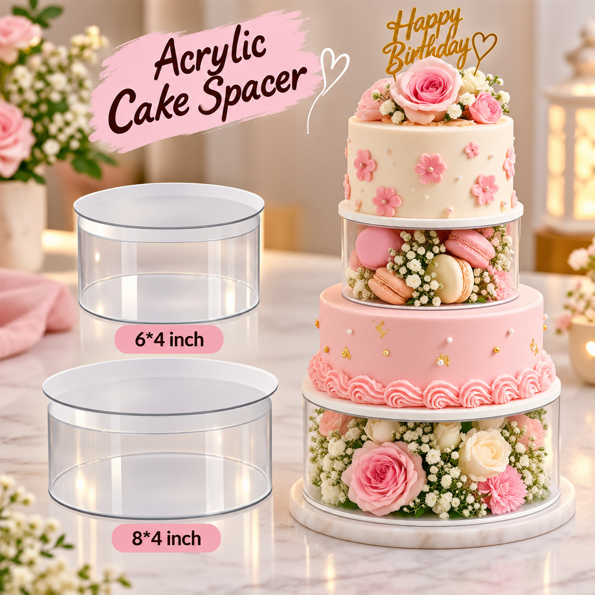 Acralic Spacer For Cake