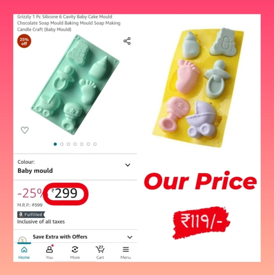 Baby 6 Cavity Silicone Mould