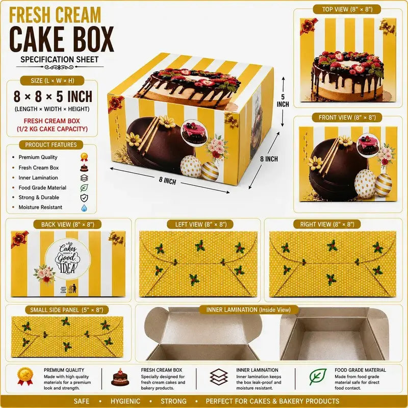 1/2kg Box(8*8*5inch)|MOQ-10 Boxes
