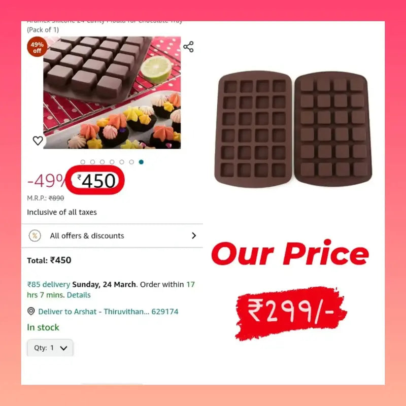 Square Chocolate Mould (24 Cavity)