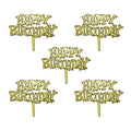 Happy Birthday Small Gold Tag