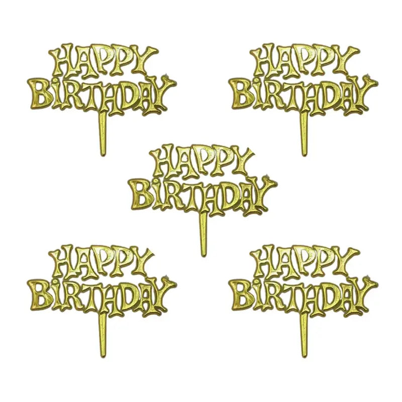 Happy Birthday Small Gold Tag