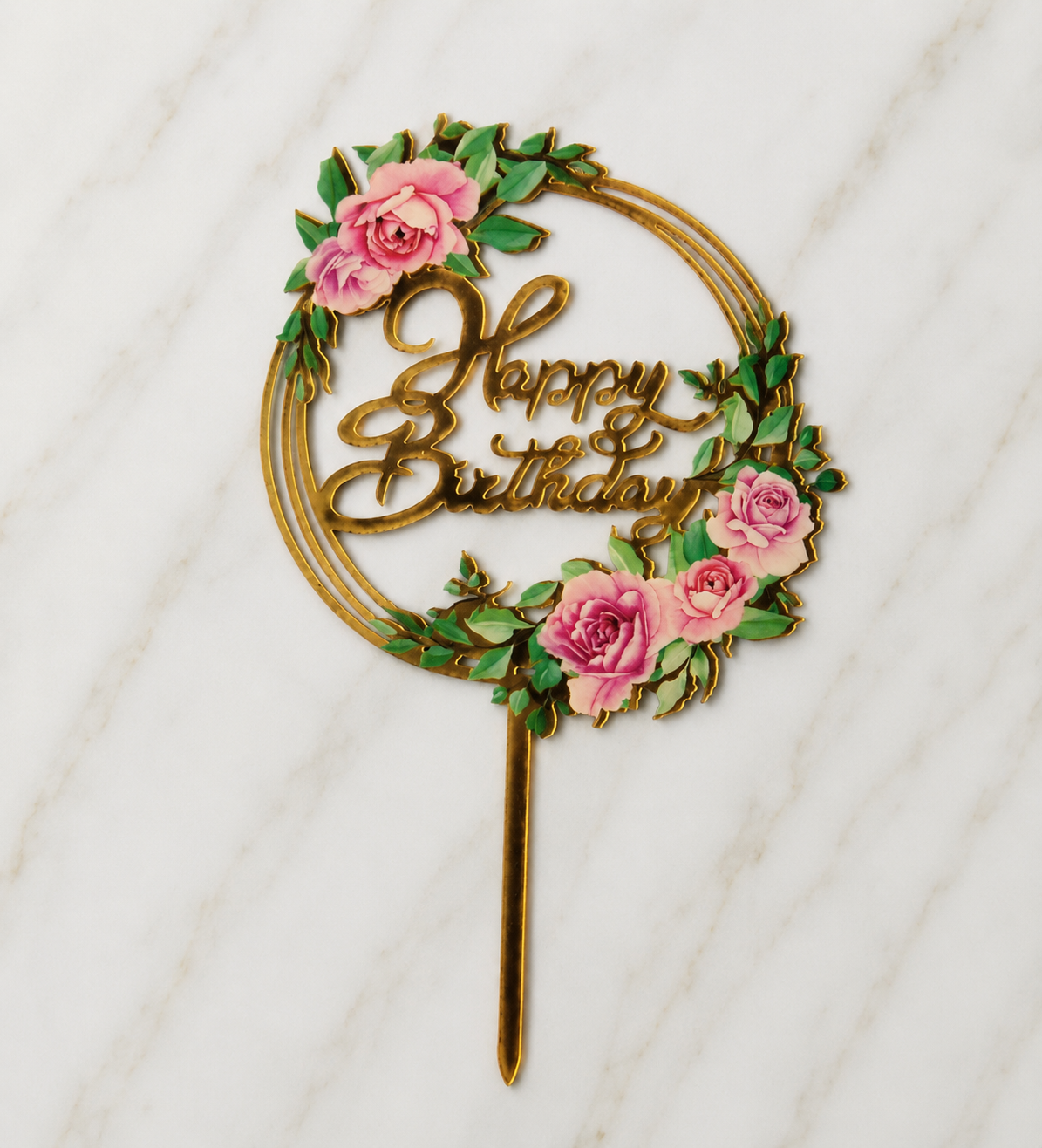 Happy Birthday Flower Topper