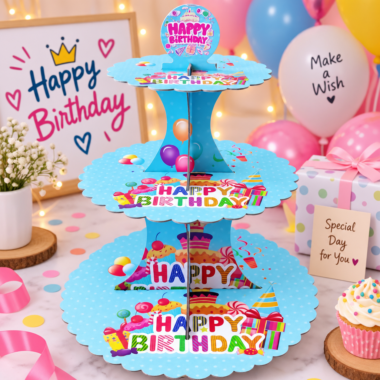 3 Tier Theme Cupcake Stand