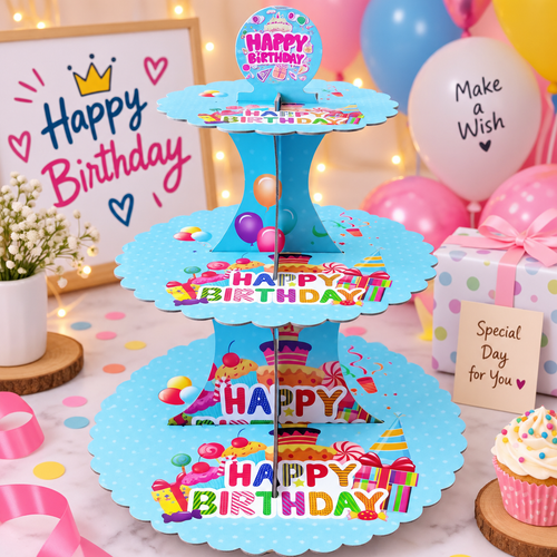 3 Tier Theme Cupcake Stand