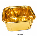 Square Gold Cupcake linear Without Lid