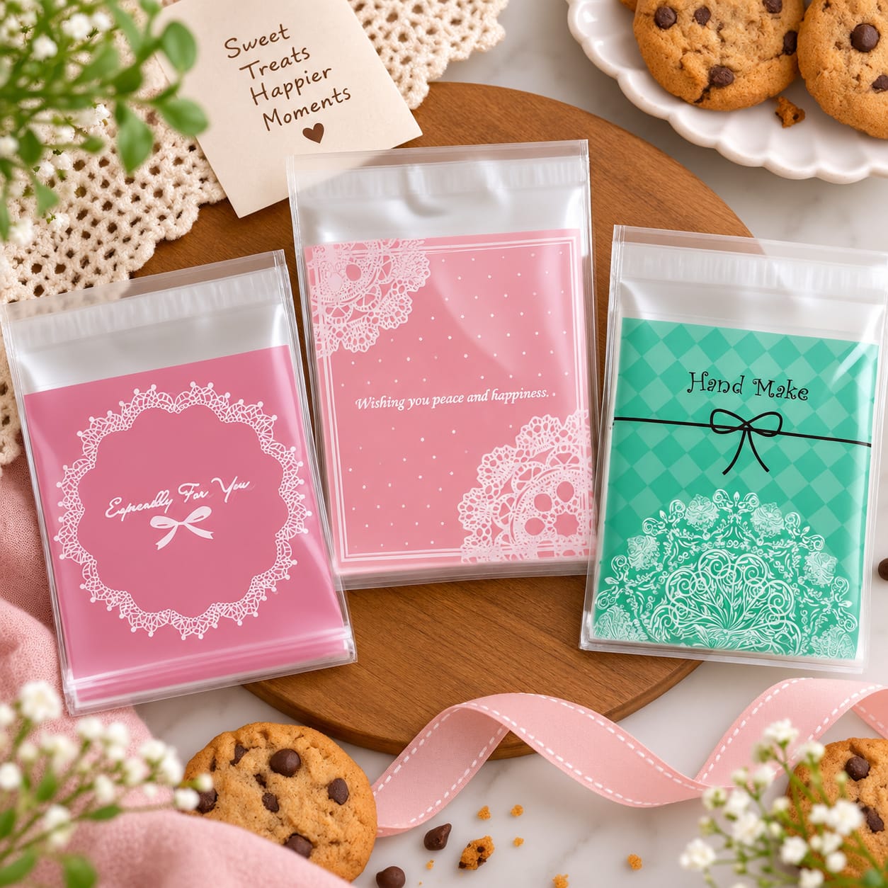 Cookie Pouch 100pcs Pack(Random Design)