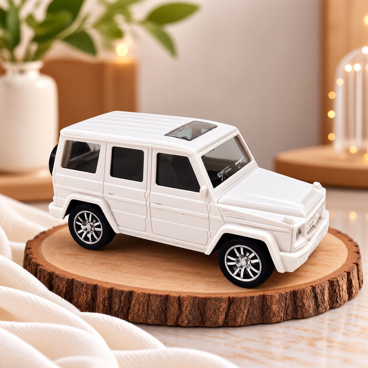 White Car Toy Cake Topper