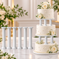White Wedding Cake Pillar Stand