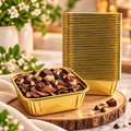 Rectangular Gold Cupcake Linear Without Lid