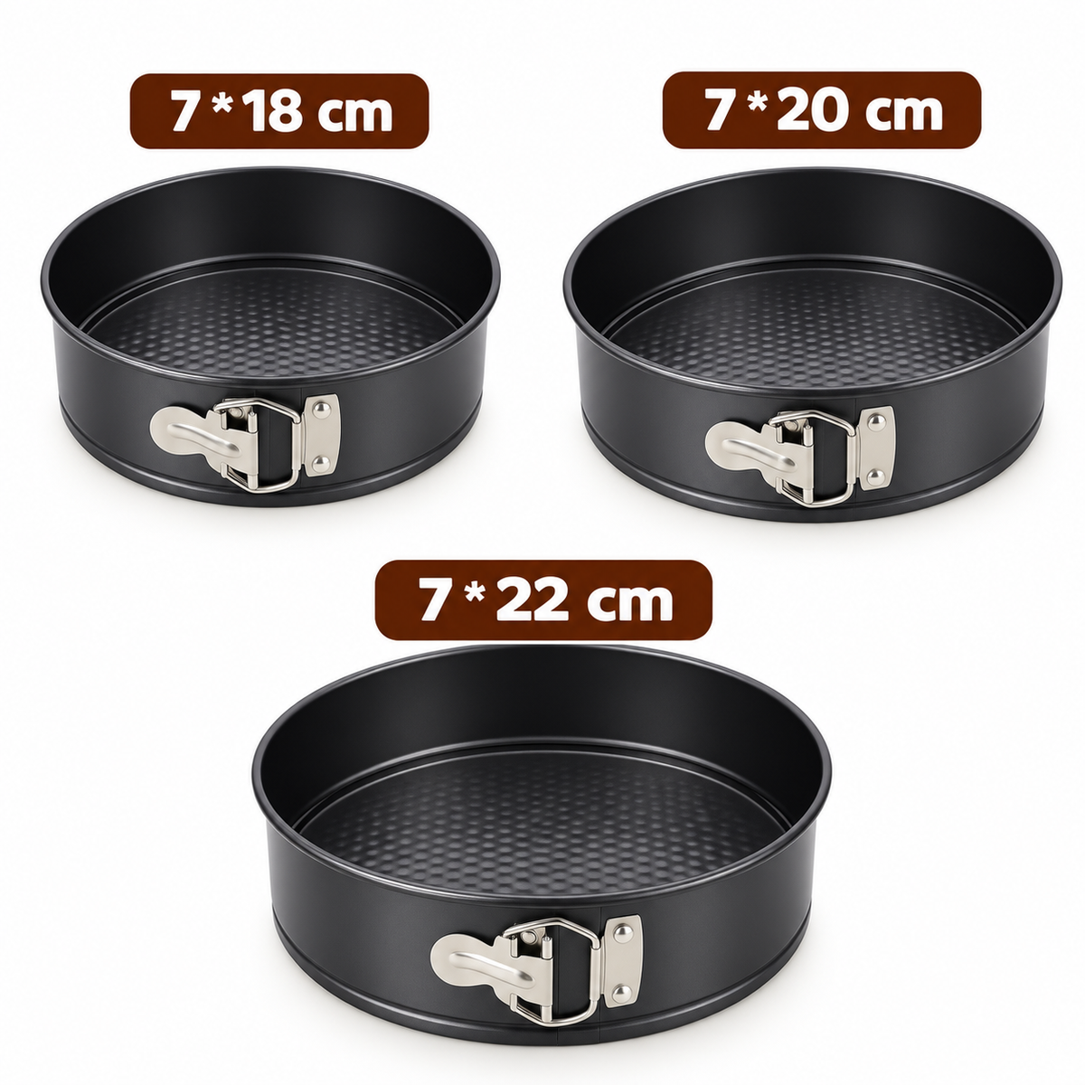 Removal Base SpringForm Cake Tin(Set of 3)