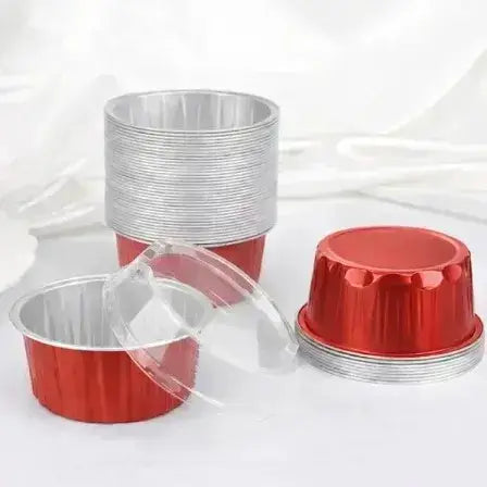 Aluminium Bake & Serve Foil Cup With Lid(5pcs pack)