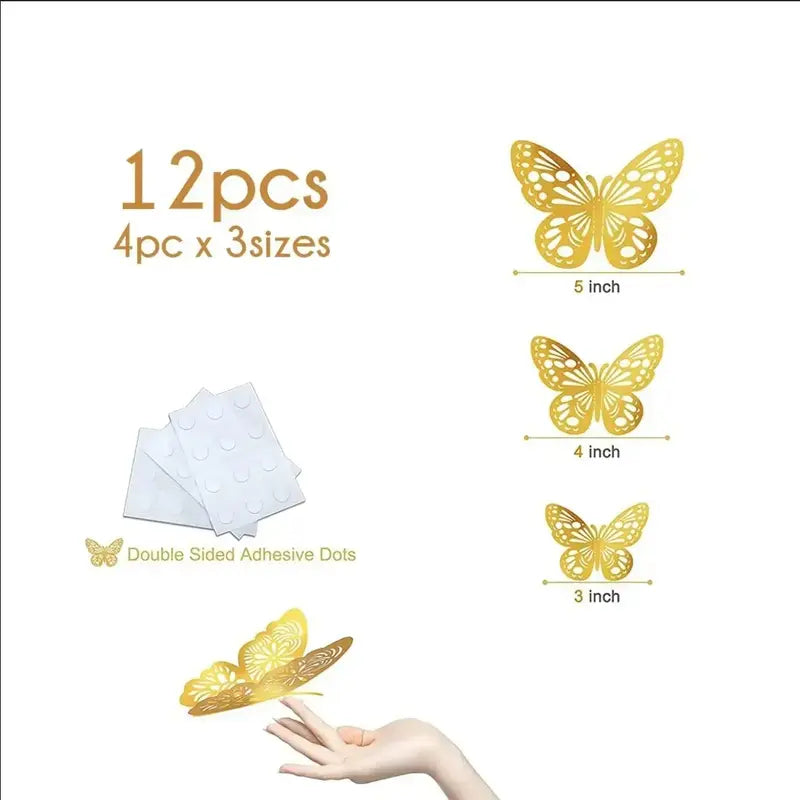 Big Golden Butterfly(12pcs)Set
