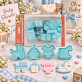 Baby Shower Fondant plunger Cutter 4 in 1 Set