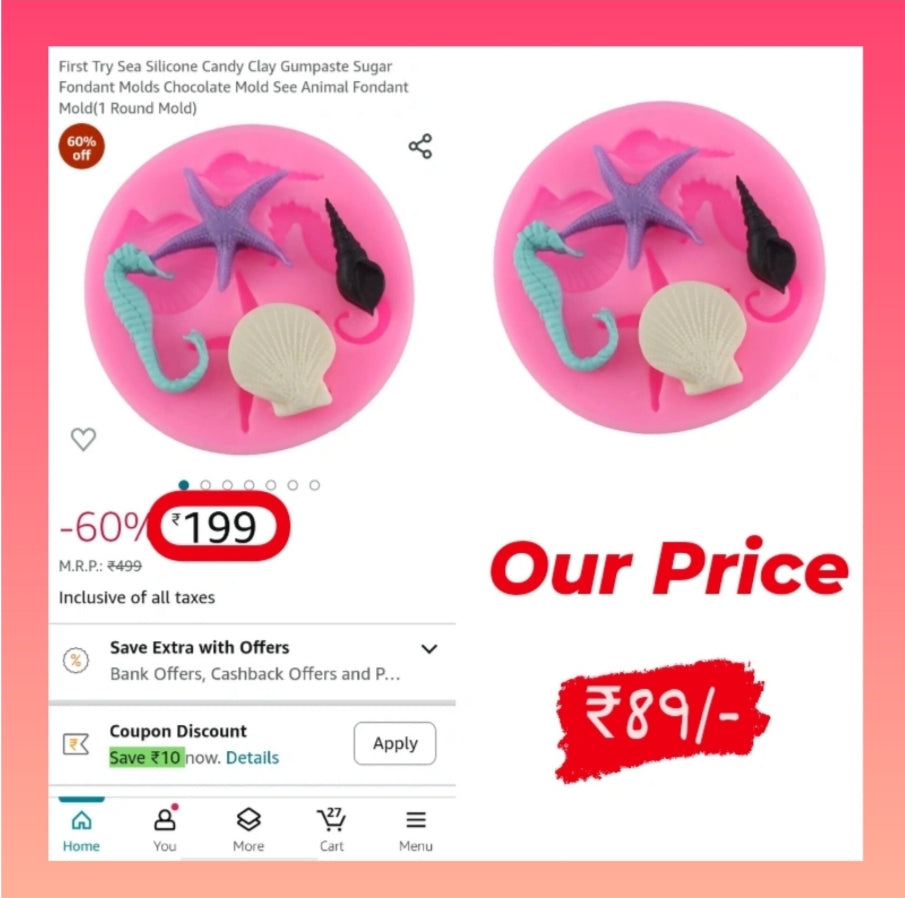 Sea Life 4 in 1 Silicone Mould