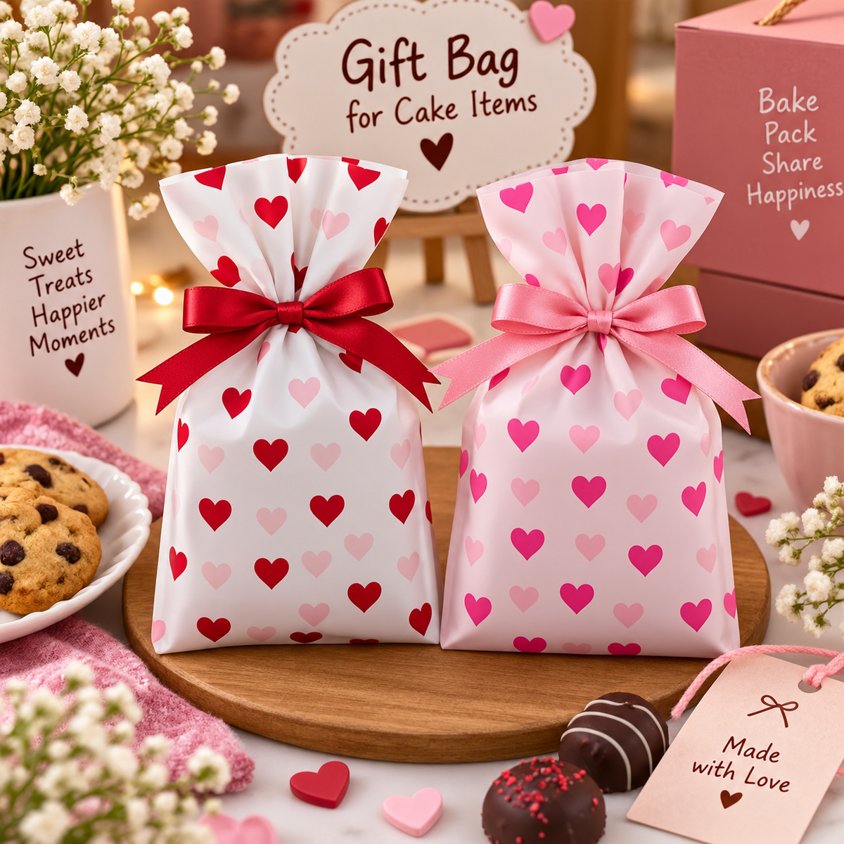 Gift Bag with Integrated Ribbon