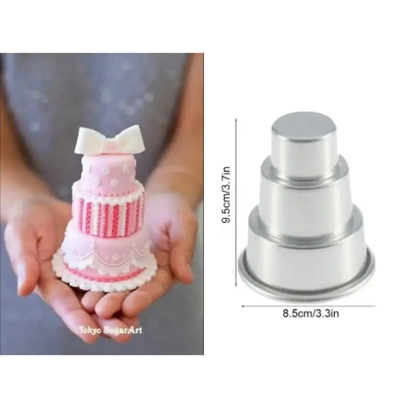 Mini 3Tier Cake(3.8h*3.5b)inch