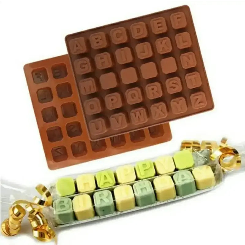 Alphabet Square Chocolate Mould