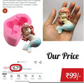 Baby Girl Mermaid Silicone Mould