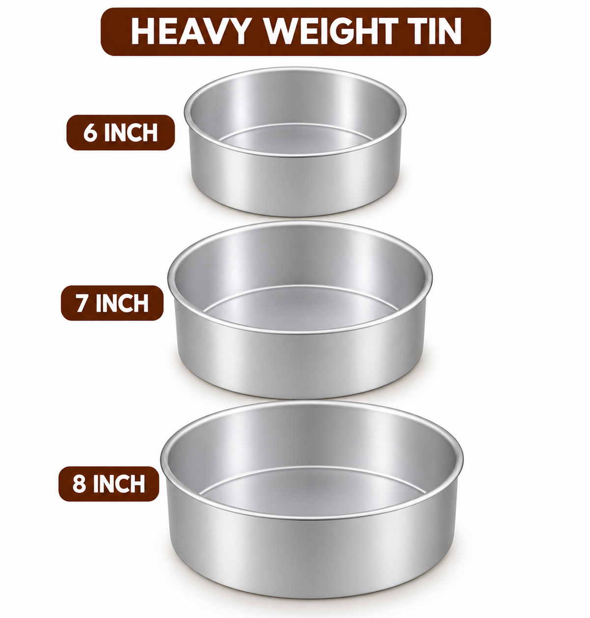 Heavy Weight Aluminium Tin(6,7,8inch)Set
