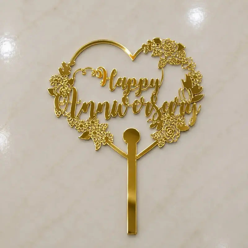 Premium Happy Anniversary 5inch Topper